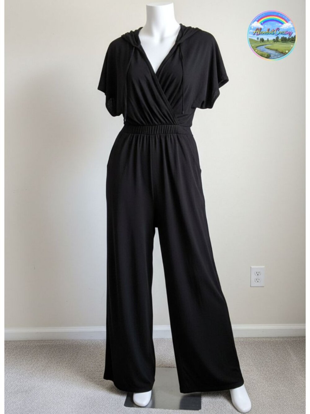 CUPSHE One Piece Jumpsuit Wide Leg V Neck Batwing Sleeve Women's